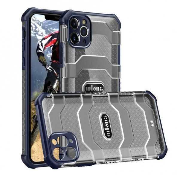 Apple iPhone 11 Pro Max Kılıf Wlons Mit Airbag Kaymaz Tasarım Kapak - 5