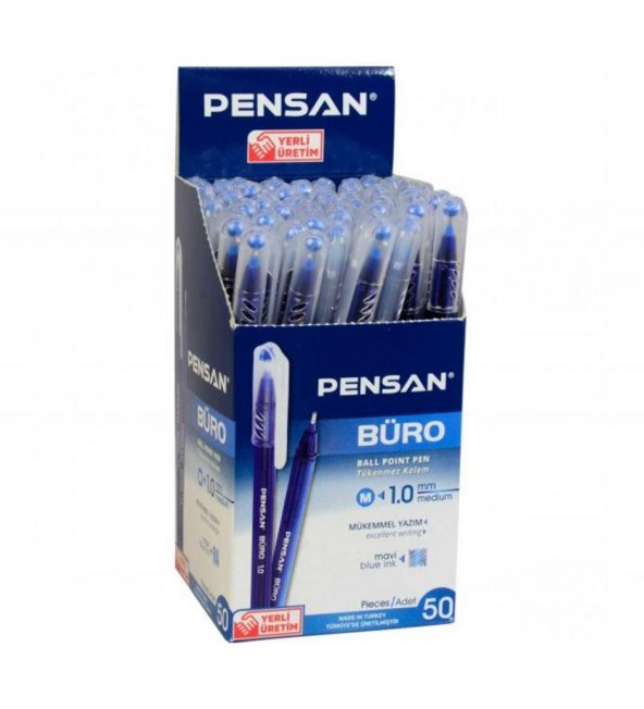 Pensan Tükenmez Kalem Büro 1 MM 50li Mavi 2270 - 2
