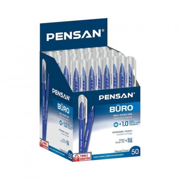 Pensan Tükenmez Kalem Büro 1 MM 50li Mavi 2270