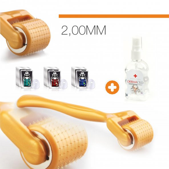 DR. ROLLER 192 İĞNE 2,00MM TİTANYUM İĞNE DERMAROLLER 3 ADET MONDSUB GÖZ ALTI VE ÇEVRESİ BAKIM MASKESİ - 2