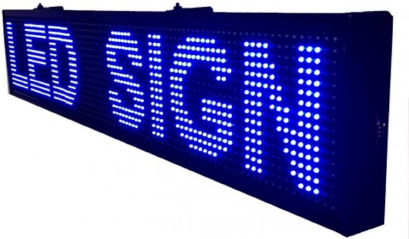 YAKOLED 80X160 CM WİFİ LED TABELA MAVİ KAYAN YAZI TABELA - 2