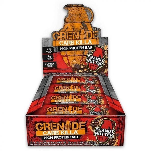 +2 HEDİYE Grenade Carb Killa Protein Bar 60 Gr 12 Adet