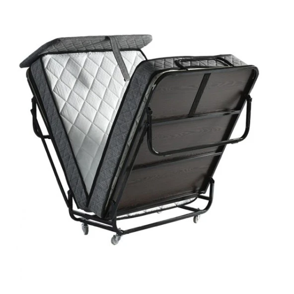 Niron Otel Katlanır Yatak - 90x200 cm Tek Kişilik Yaylı Yatak ve Karyola - 4