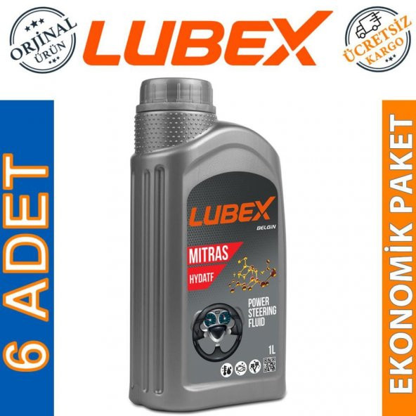 Lubex Mitras HYDATF 1 Lt Hidrolik Direksiyon Yağı (6 Adet)