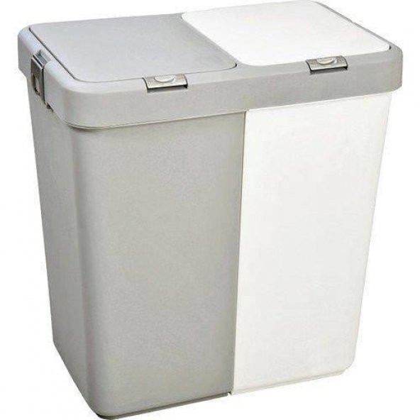 Motek 80 Litre Çift Gözlü Kirli Çamaşır Sepeti HB