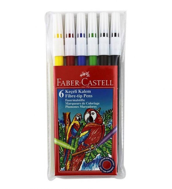 FABER KECELI KALEM 6 RENK YIKANABILIR (155106) ürün görseli