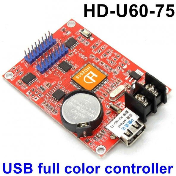 HD-U60-75 2Lİ RGB LED TABELA KONTROL KARTI KAYAN YAZI KARTI