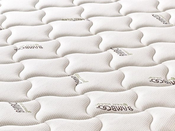 Niron Bamboo Yatak 180X200 Çift Kişilik Doğal Bambu Kumaş Tam Ortopedik Orta Sert Yaylı Yatak - 3