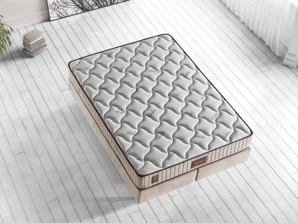 Niron Bamboo Yatak 180X200 Çift Kişilik Doğal Bambu Kumaş Tam Ortopedik Orta Sert Yaylı Yatak - 8