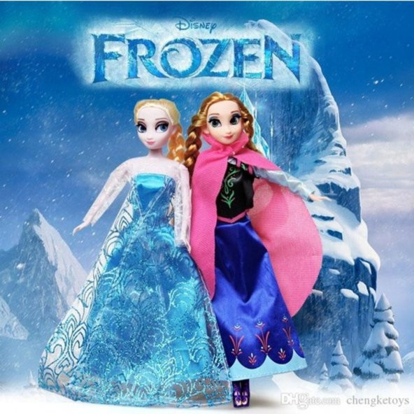 Disney Frozen Elsa Ve Anna Bebek Takma Saç Ve Taç Asa Seti - 3