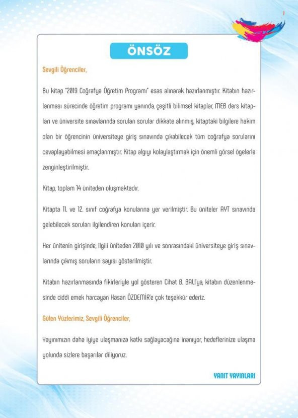 Yanıt Yayınları AYT COĞRAFYA EL KİTABI 2021 - YENİ MÜFREDAT- - Resim 3