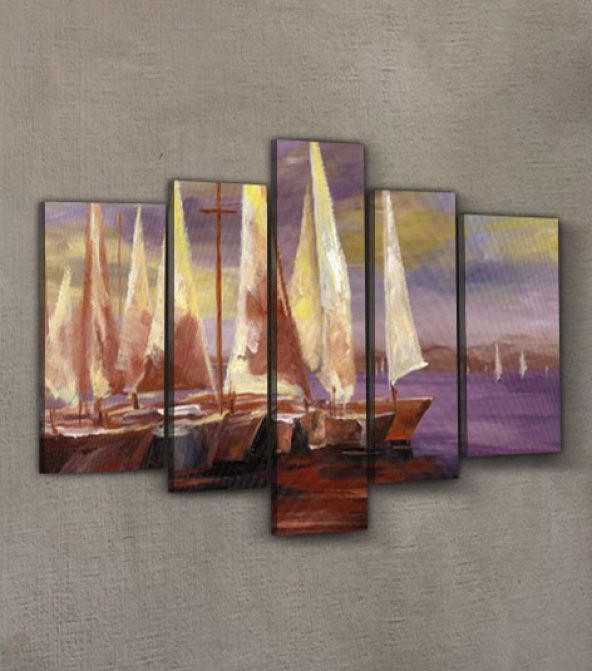 The Breach 5 Parça Kanvas Tablo 135X85 Cm - 2