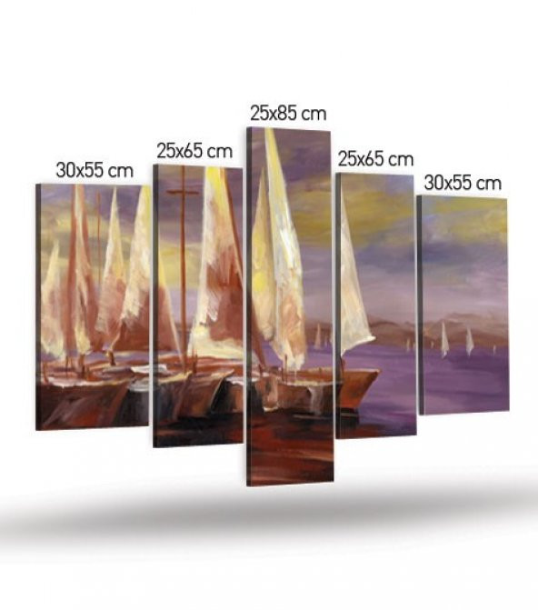 The Breach 5 Parça Kanvas Tablo 135X85 Cm - 4