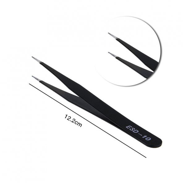 WellHise ST-10 AntiStatik Tweezers Cımbız - 2