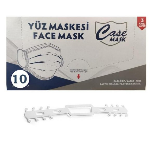 Case Mask Tek Kullanımlık 3 Katlı Maske 10 Lu