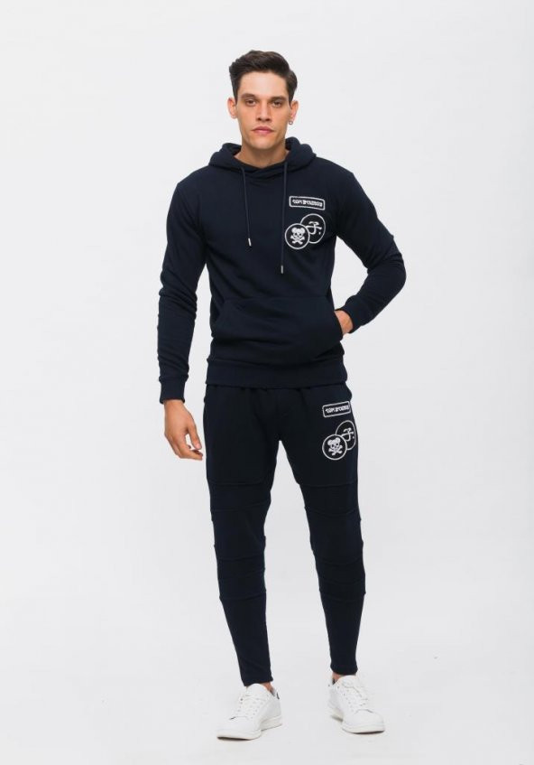 Karinmoda  Erkek Eşofman Takımı Aplike Nakışlı Takım - 1