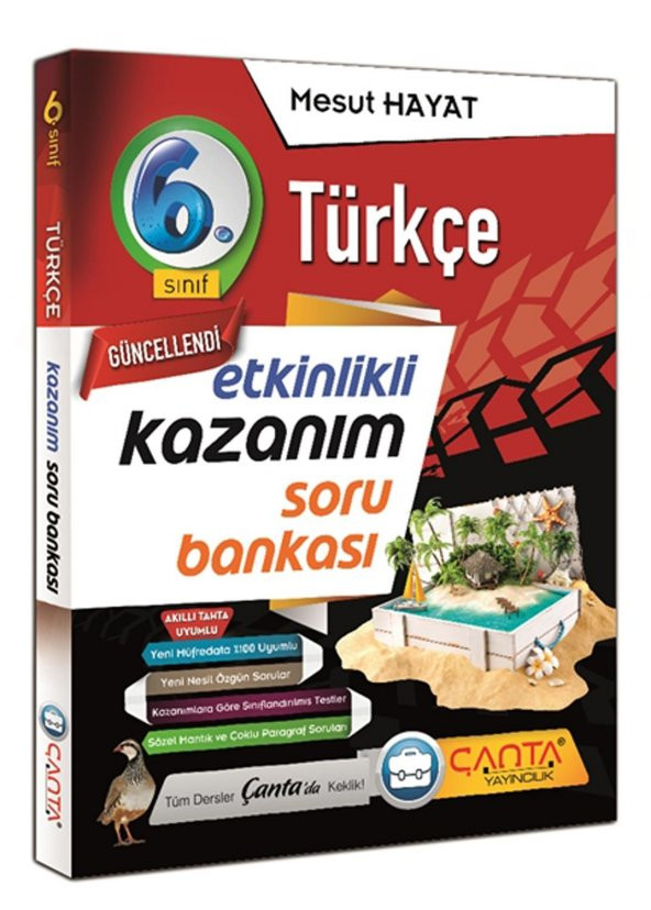 Çanta Yayınları 6. Sınıf Türkçe Etkinlikli Kazanım Soru Bankası Yni