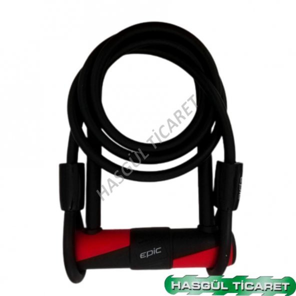 HSGL 12x18cm U-KİLİT  5x180cm ÇELİK HALAT KİLİT SETİ - 3