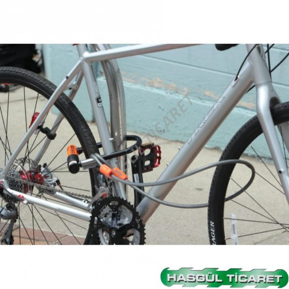 HSGL 12x18cm U-KİLİT  5x180cm ÇELİK HALAT KİLİT SETİ - 5