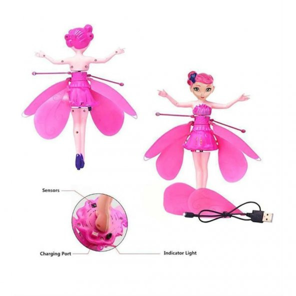 Uçan Peri Bebek Hareket Sensörlü Pembe Flying Fair - 3