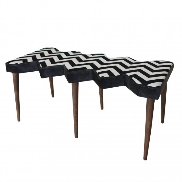 Arasta Wow Bench - Siyah Beyaz - 2