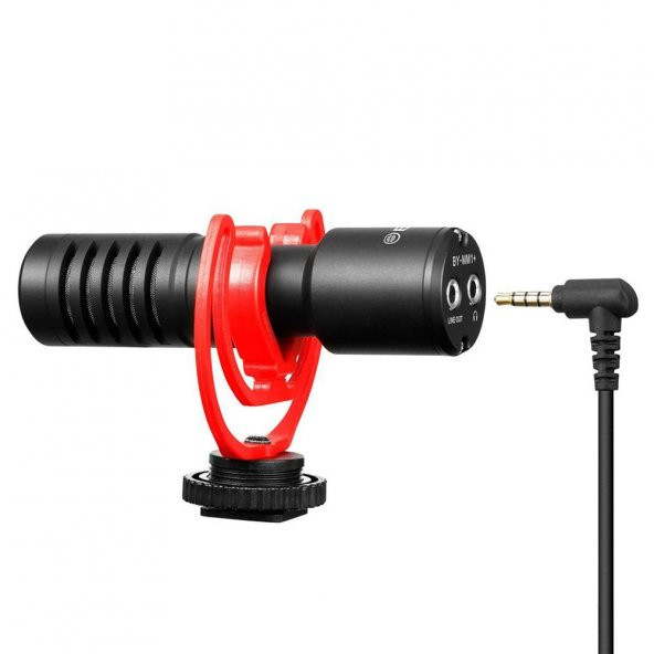 Boya BY-MM1+ Kamera ve DSLR Fotoğraf Makinesi İçin Mini Shotgun Mikrofon