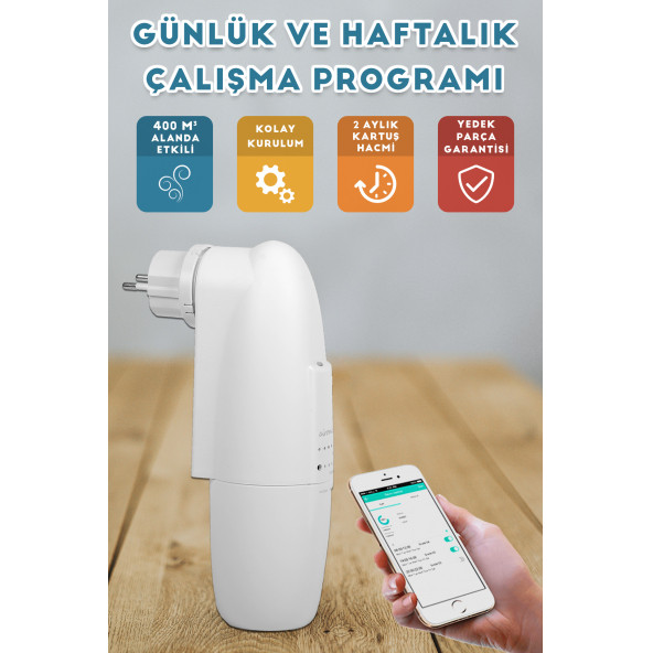 Geniş Alan Otomatik Koku Makinesi (Ev Tipi) + Deneme Kartuşlu - 3
