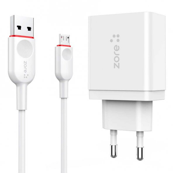Xiaomi Redmi 9A XMac Serisi ZR-X2 Hızlı şarj QC 3.0 Micro 2 in 1 Şarj Seti - 9