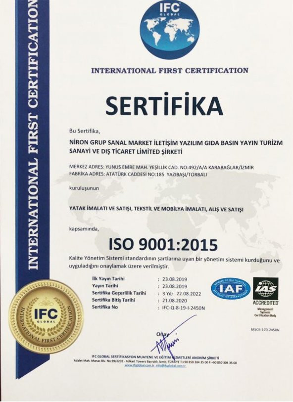 Tek Kişilik Ortopedik Yatak 90x200 cm Niron Smart - 7