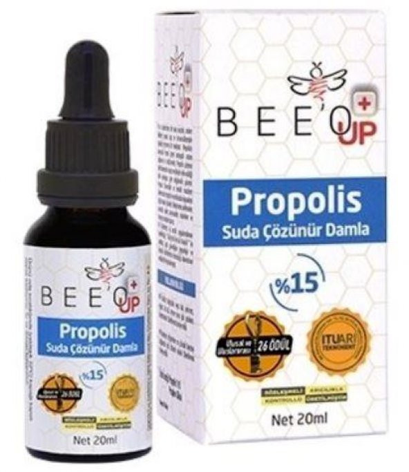 BeeoUp Propolis 15 Propolis Suda Çözünebilir Damla 20ml