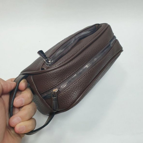 Kahve Renk Deri Erkek El Çantası - 3