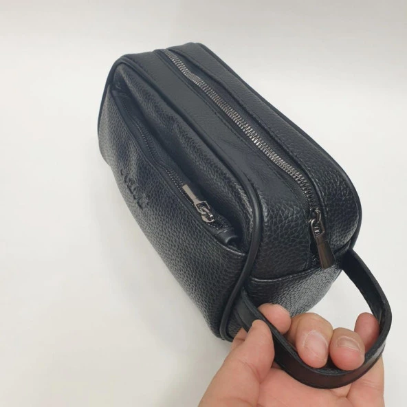 Siyah Renk Deri Erkek El Çantası - 4