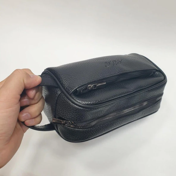 Siyah Renk Deri Erkek El Çantası - 8