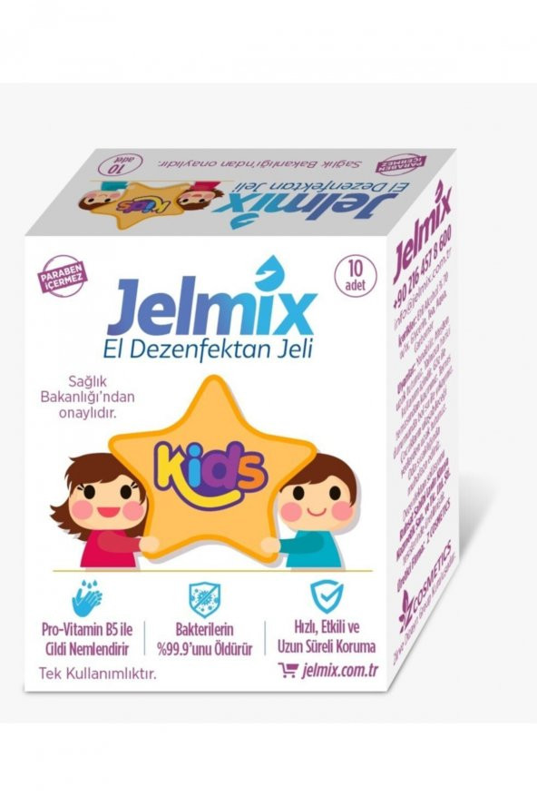 Jelmix Tek Kullanımlık El Dezenfektan Jeli Kids
