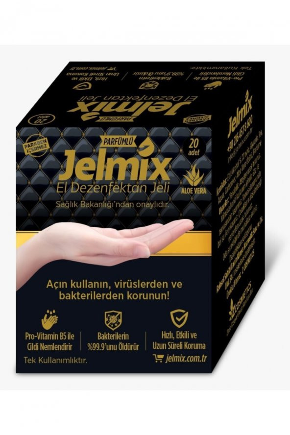 Jelmix Tek Kullanımlık El Dezenfektan Jeli Pro Gold