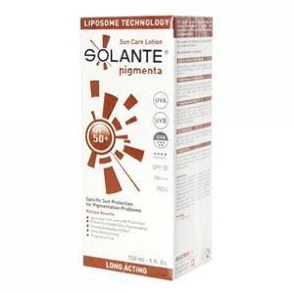 Solante Pigmenta Sun Care Lotion Spf 50+ 150 ml Koyu Lekelere Karşı Güneş Losyonu