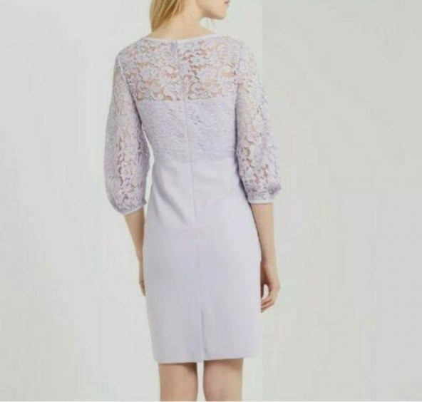 Ralph Lauren Marka Claire Dantel Puf Kol Elbise - 2