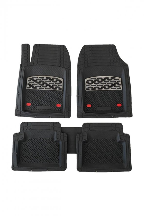 Honda Civic Sedan 2016 Sonrası Gümüş Gri Krom Destekli 4D Paspas