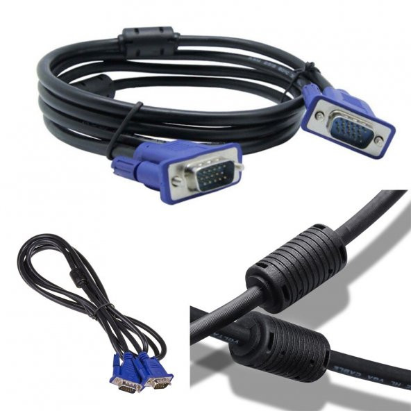 VGA KABLOSU EKRAN LCD MONİTÖR BAĞLANTI KABLOSU - 8