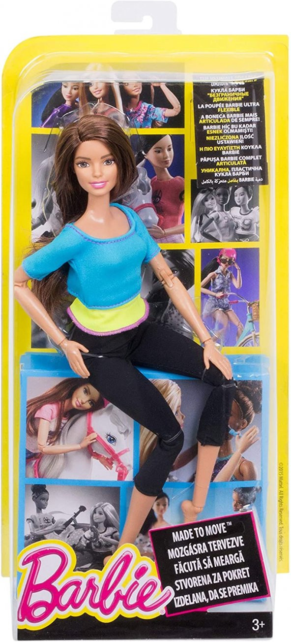 Barbie Sonsuz Hareket Bebekleri DJY08  Mavi Kıyafet