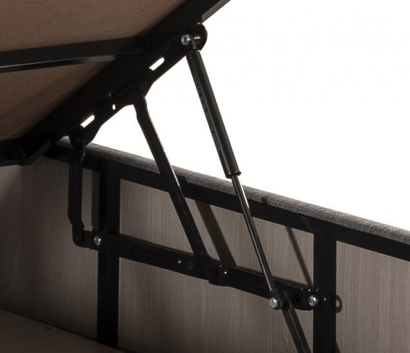 Niron Silver Yatak Baza Başlık Seti Full Ortopedik Yatak Gri Keten Baza Başlık - 7