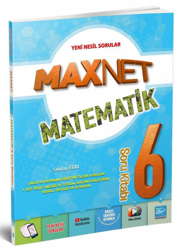 Karaca Eğitim Yayınları MaxNet 6. Sınıf Matematik Soru Kitabı