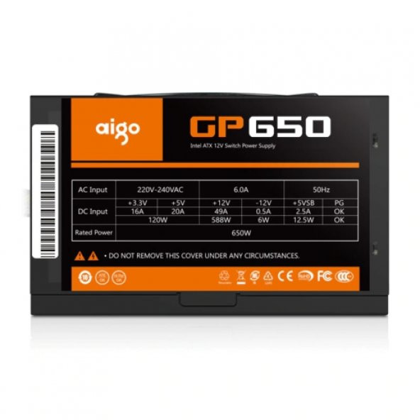 Aigo GP650 650W 80+Bronze Güç Kaynağı*Kutusuz - 3