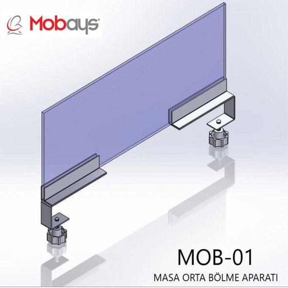 Mobays Seperatör/Paravan Masa Bağlantı Aparatı MOB-01S (Siyah)