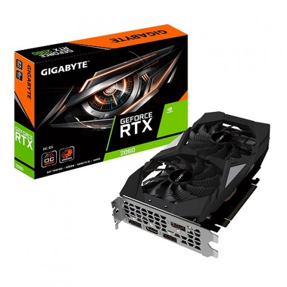 GIGABYTE RTX2060 6GB OC GV-N2060OC-6GD GDDR6 192bit HDMI DP PCIe 16X v3.0 - 1