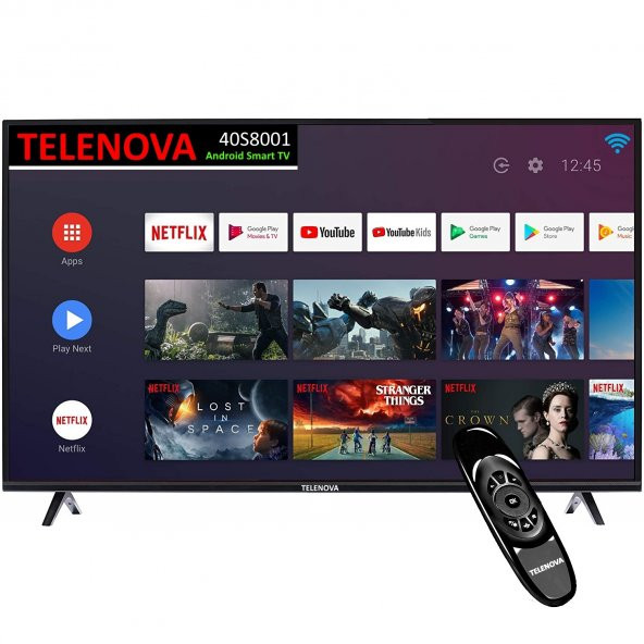 Telenova  40S8001/20  40" (101 Ekran) Dahili Uydu Alıcılı Android Smart TV