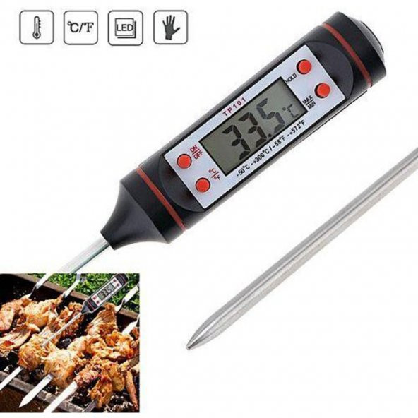 TP-101 Çubuk Termometre Gıda Yiyecek İçecek Sıcaklık Ölçer - 4