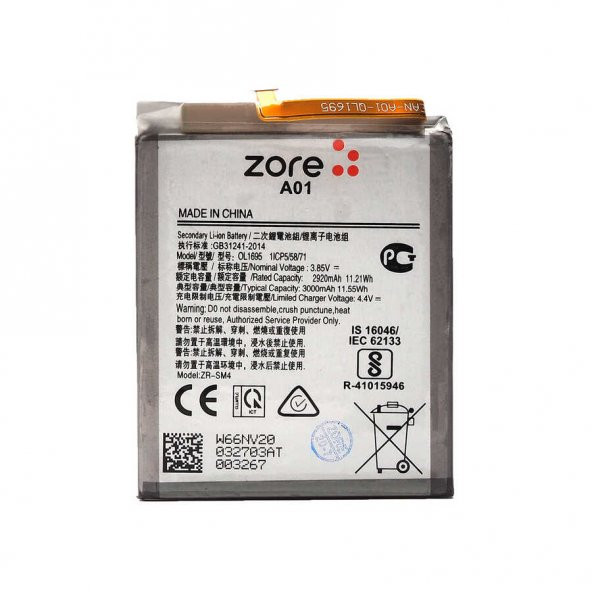 Galaxy A01 Zore Tam Orjinal Batarya