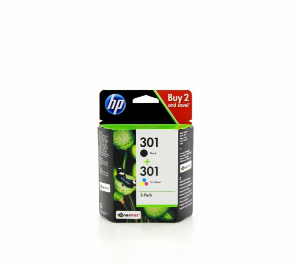 HP 301 CH561EE / CH562EE Orjinal Siyah ve Renkli Kartuş - 10