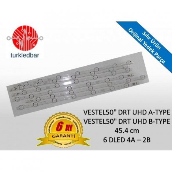 VESTEL50" DRT UHD A-TYPE VESTEL50" DRT UHD B-TYPE 45.4 cm 6 DLED 4A – 2B TV Led Bar
